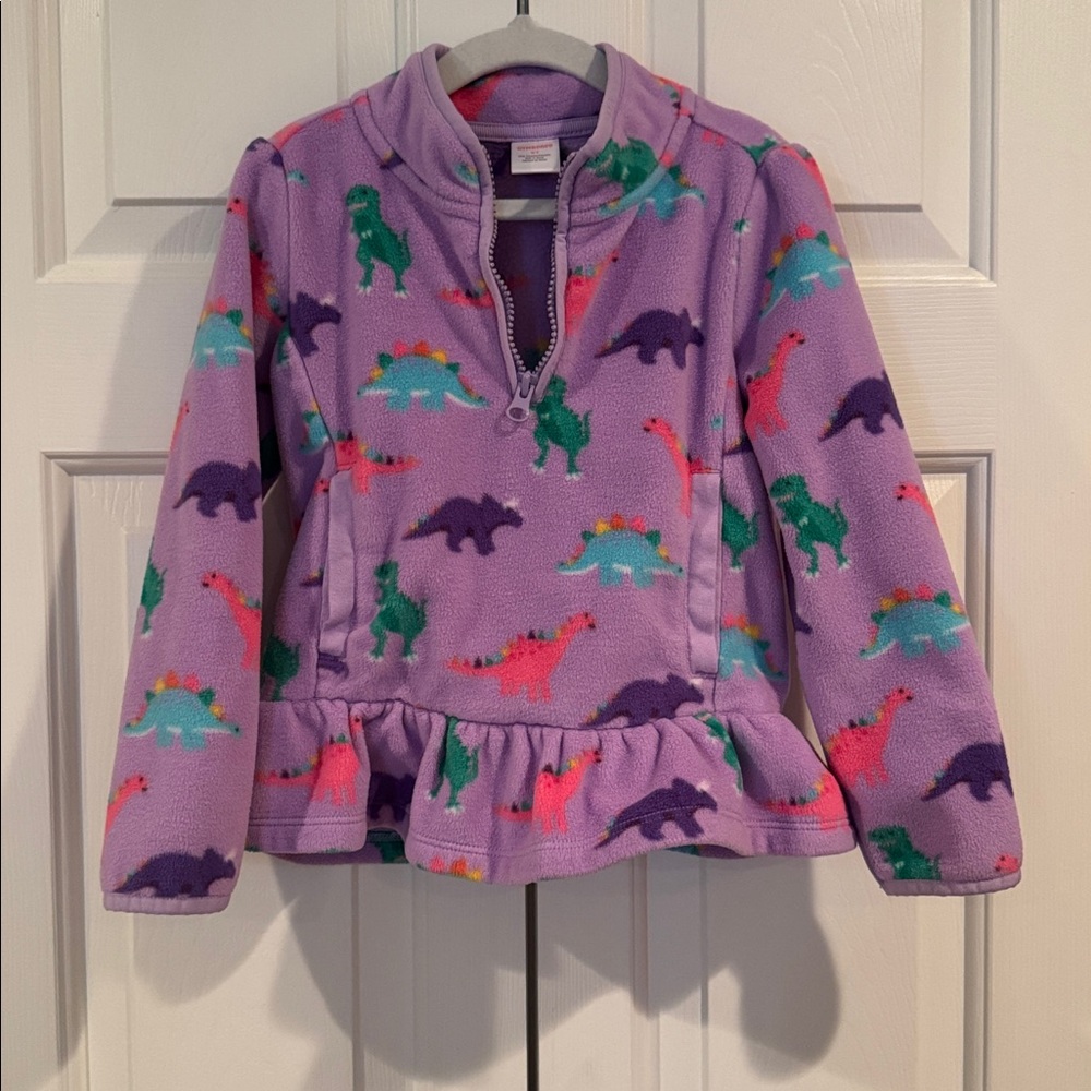 Gymboree Lavender Fleece with Dinosaur Design